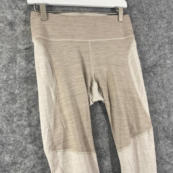 Outdoor Voices Leggings Medium Beige 2-Tone High Rise Cropped Capri Knee Cap - Picture 5 of 12